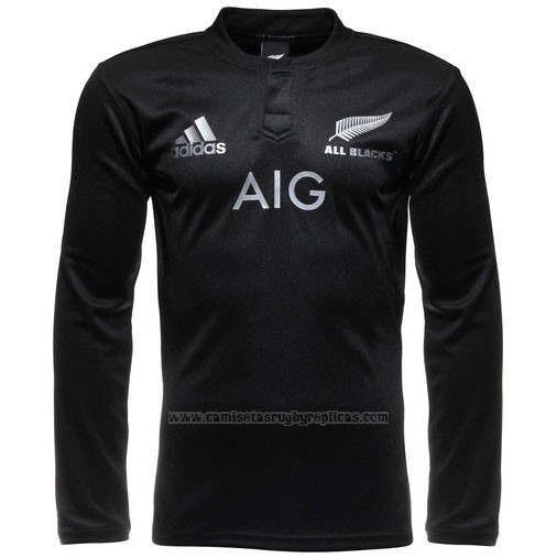 Camiseta Nueva Zelandia All Blacks Mangas Larga Rugby 2016 Local www misetasrugbyreplicas